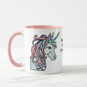 Mug minimaliste émotionnel et belle licorne