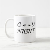 Mug Minimaliste Moderne Bonsoir Cils Esthétique (Gauche)