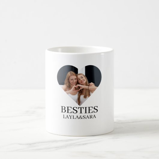 Mug Minimaliste moderne chic Best Friends BFF tonalité (Centre)