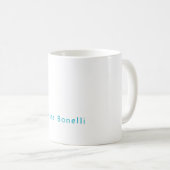 Mug Minimaliste Moderne Professionnel Nom Bleu Azur (Devant droit)