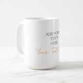 Mug Minimaliste Moderne Texte Personnalisé Simple (Devant gauche)