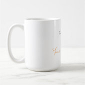 Mug Minimaliste Moderne Texte Personnalisé Simple (Gauche)