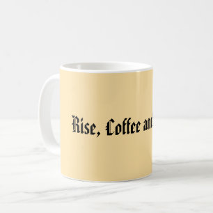 Mug Minimaliste neutre "Monter, café et répéter"