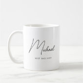 Mug Minimaliste Personnalisé Meilleur Père Jamais (Gauche)