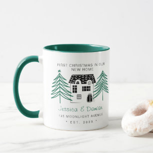 MUG MINIMALISTE PREMIÈRE NOËL DANS NOTRE NOUVELLE MAIS