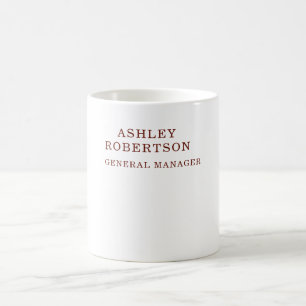 Mug Minimaliste Professionnel Moderne Simple Nom Perso