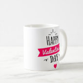 Mug Minimaliste Stylish Bold Black Rose Sweet Heart (Devant droit)