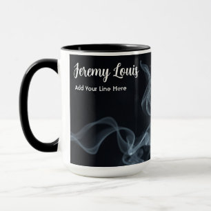 Mug Minimaliste Verre Fumé Charbon Personnalisé Boss