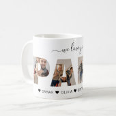 Mug Minimaliste We Love You PAPA Photo Collage (Devant gauche)
