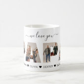 Mug Minimaliste We Love You PAPA Photo Collage (Centre)