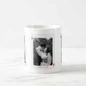 Mug Minimalistic Ace of Hearts Couple 3-Photos Custom (Centre)