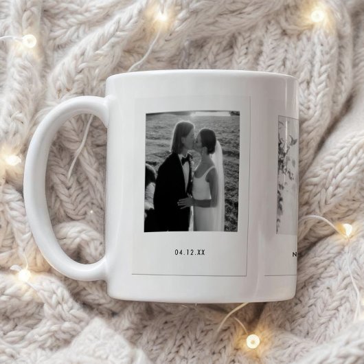 Mug Minimalistic Couple 3 Polaroid Photos Wedding