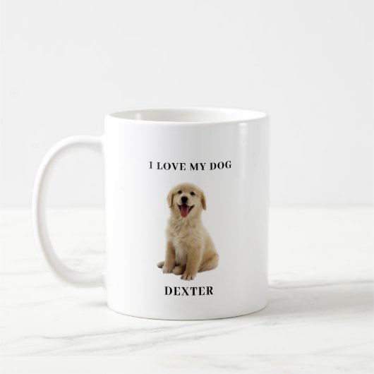 Mug minimalits modernes Amoureux des chiens personnali (Gauche)