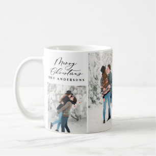 Mug Minimum moderne 5 photo Noël élégant script