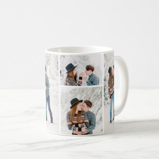 Mug Minimum moderne 5 photo Noël élégant script Co (Devant droit)