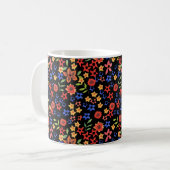 Mug Miniprint Floral Retro Cug de café personnalisé (Devant gauche)
