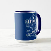 Mug Ministre méthodiste, actionné par Dieu et le café (Devant droit)