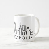 Mug Minneapolis Skyline - Design Cityscape (Devant droit)