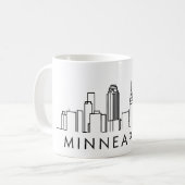 Mug Minneapolis Skyline - Design Cityscape (Devant gauche)