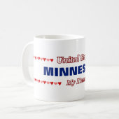 Mug MINNESOTA - Mon foyer - États-Unis;Cœurs (Devant gauche)