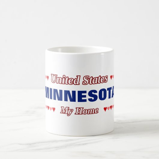 Mug MINNESOTA - Mon foyer - États-Unis;Cœurs (Centre)