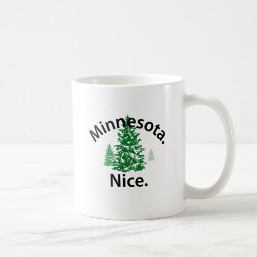 Mug Minnesota Nice. Point ! (texte noir) (Droite)