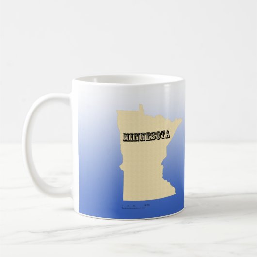 Mug - Minnesota State Map avec la ville (Gauche)
