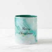 Mug Mint Aqua Pearl Marbre or (Centre)