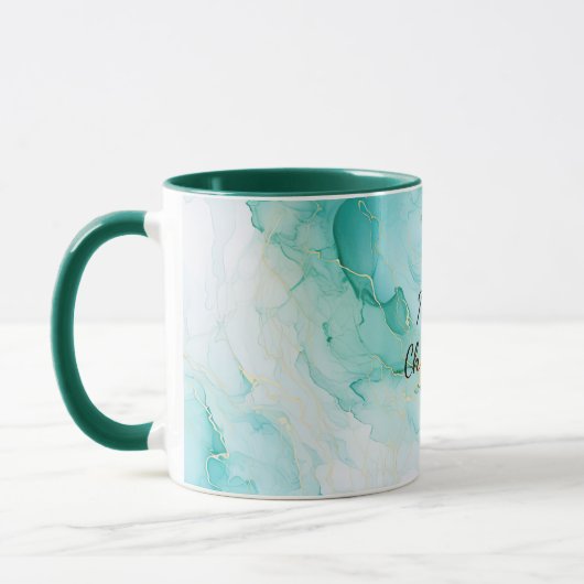 Mug Mint Aqua Pearl Marbre or (Gauche)