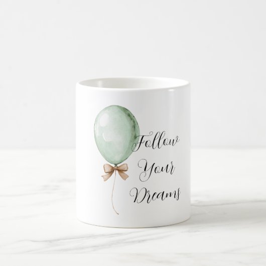 Mug Mint Balloon Cream Bow Dreams (Centre)