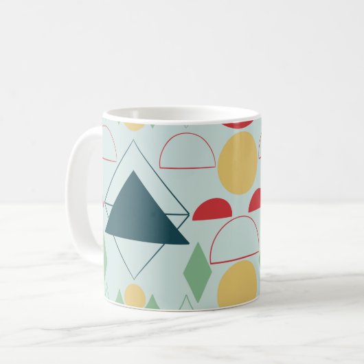 Mug Mint géométrique moyenne du siècle (Devant gauche)