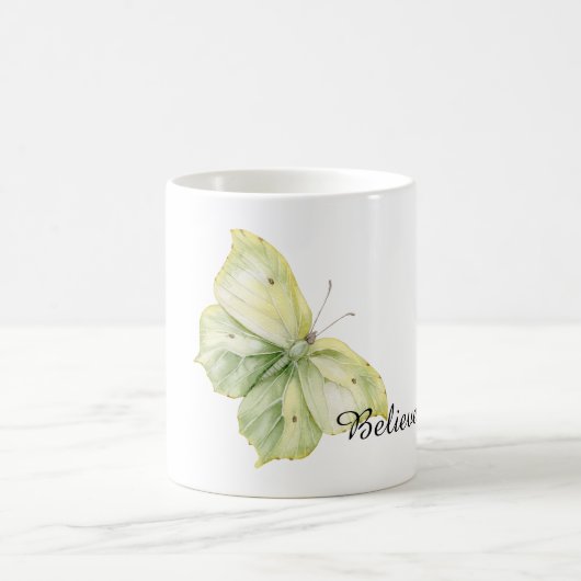 Mug Mint Green Butterfly Believe (Centre)