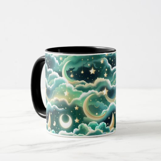 Mug - Mint Green Celestial Moon (Devant gauche)