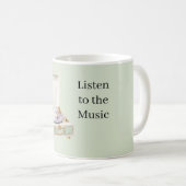 Mug Mint Green Lavender Record Player (Devant droit)