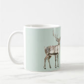 Mug Mint Green Rustic Deer (Gauche)