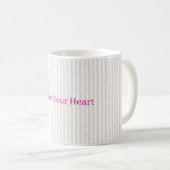 Mug Mint hearts Pink Stripes (Devant droit)