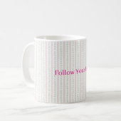 Mug Mint hearts Pink Stripes (Devant gauche)