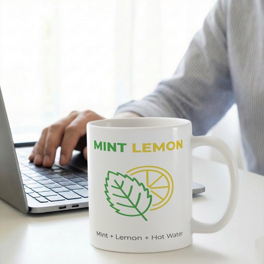 Mug Mint Lemon Tea Simple Ingredient Mix