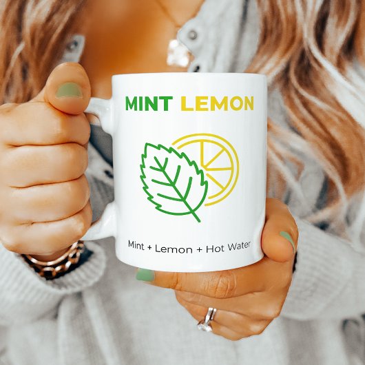 Mug Mint Lemon Tea Simple Ingredient Mix