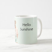 Mug Mint Peach Hello Sunshine Homme Noir (Devant droit)