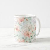 Mug Mint Peach Orchid Flowers (Devant droit)