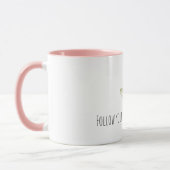 Mug Mint Pink Cream Butterflies (Gauche)
