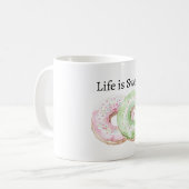 Mug Mint Pink Donuts Life is Sweet (Devant gauche)