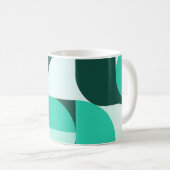 Mug Mint Teal Geometric Composition (Devant droit)