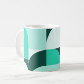Mug Mint Teal Geometric Composition (Devant gauche)