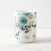 Mug Mint Vert Blanc or Rose Floral (Centre)