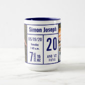 Mug Minuit Bébé Bleu Garçon photo enregistrement de na (Centre)