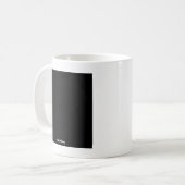 Mug Minuscule Carré noir anniversaire heureux (Devant gauche)
