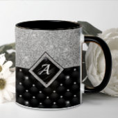 Mug Minuscule cristal argent noir monogramme diamant é