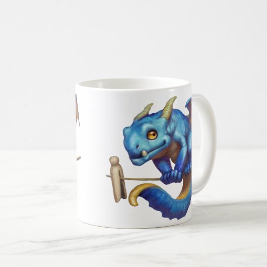 Mug Minuscule Dragon Bleu (Devant droit)